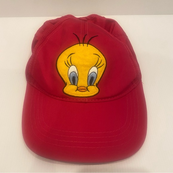 Vintage Kids Tweety Bird Cap Pink Warner Bros Studio Store Australia 100% Cotton - Picture 2 of 10